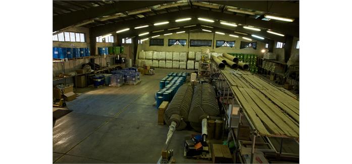 Warehouse of materials and parts